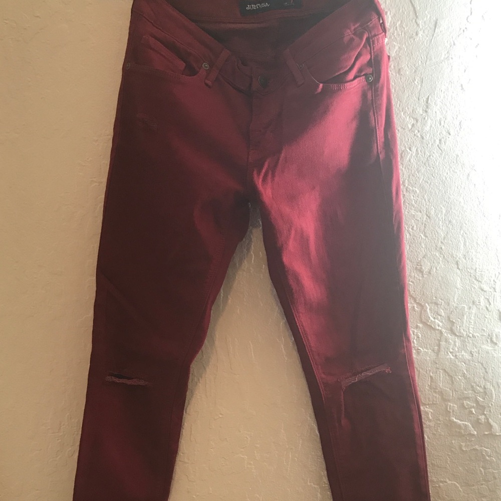Maroon Jeans